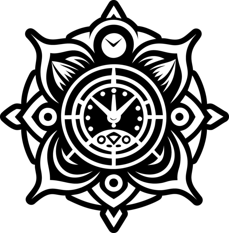 A filled style icon of divine timekeeper symbol vector