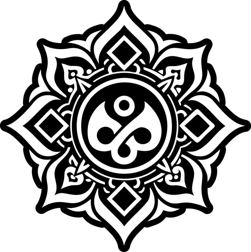 A filled style icon of tibetan victory symbol vector