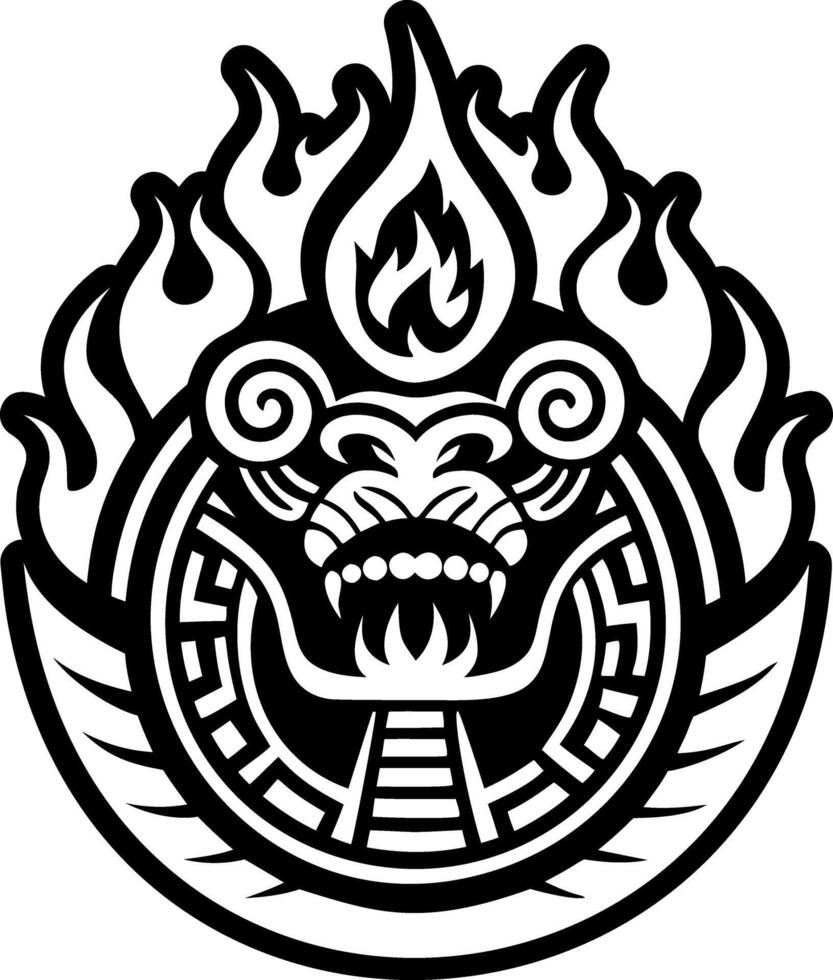 A glyph style icon of sacred flame symbol vector