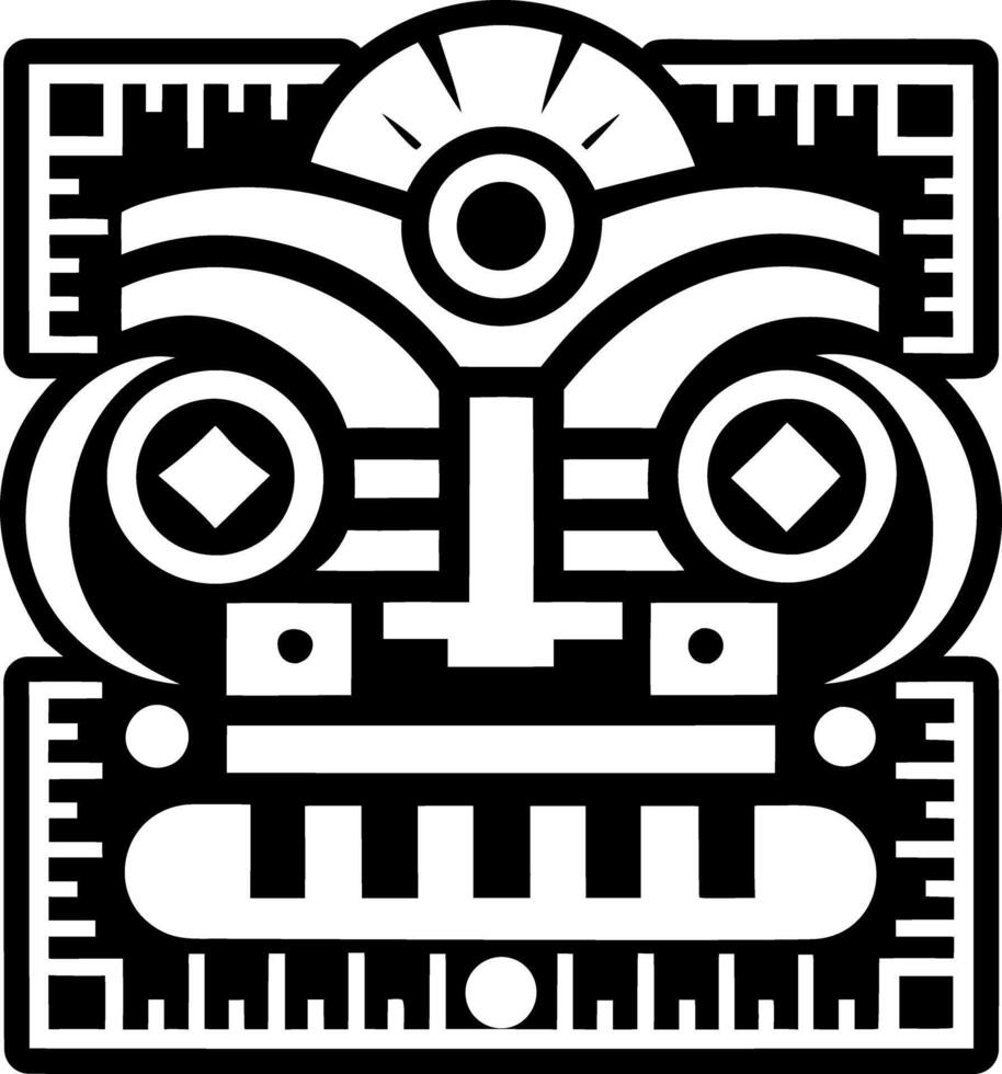 A filled style icon of quetzalcoatl symbol vector