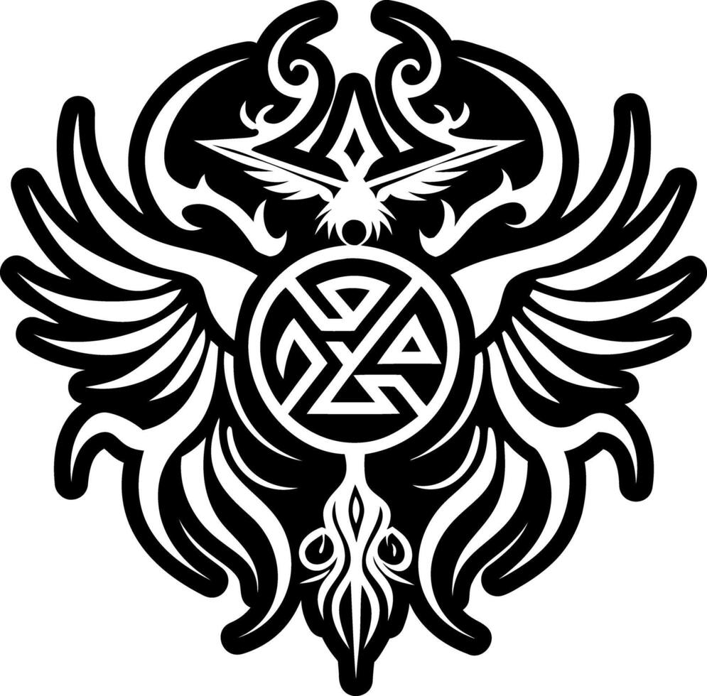 A glyph style icon of phoenix wings symbol vector