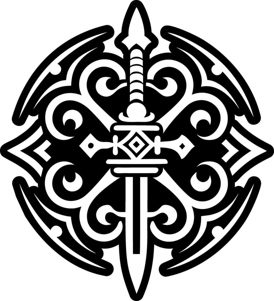 A glyph style icon of dorje phurba symbol vector