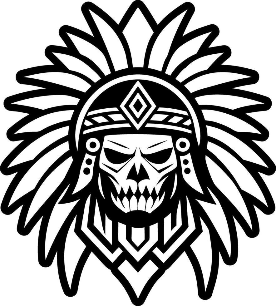 A solid style icon of chief feathers tattoo vector