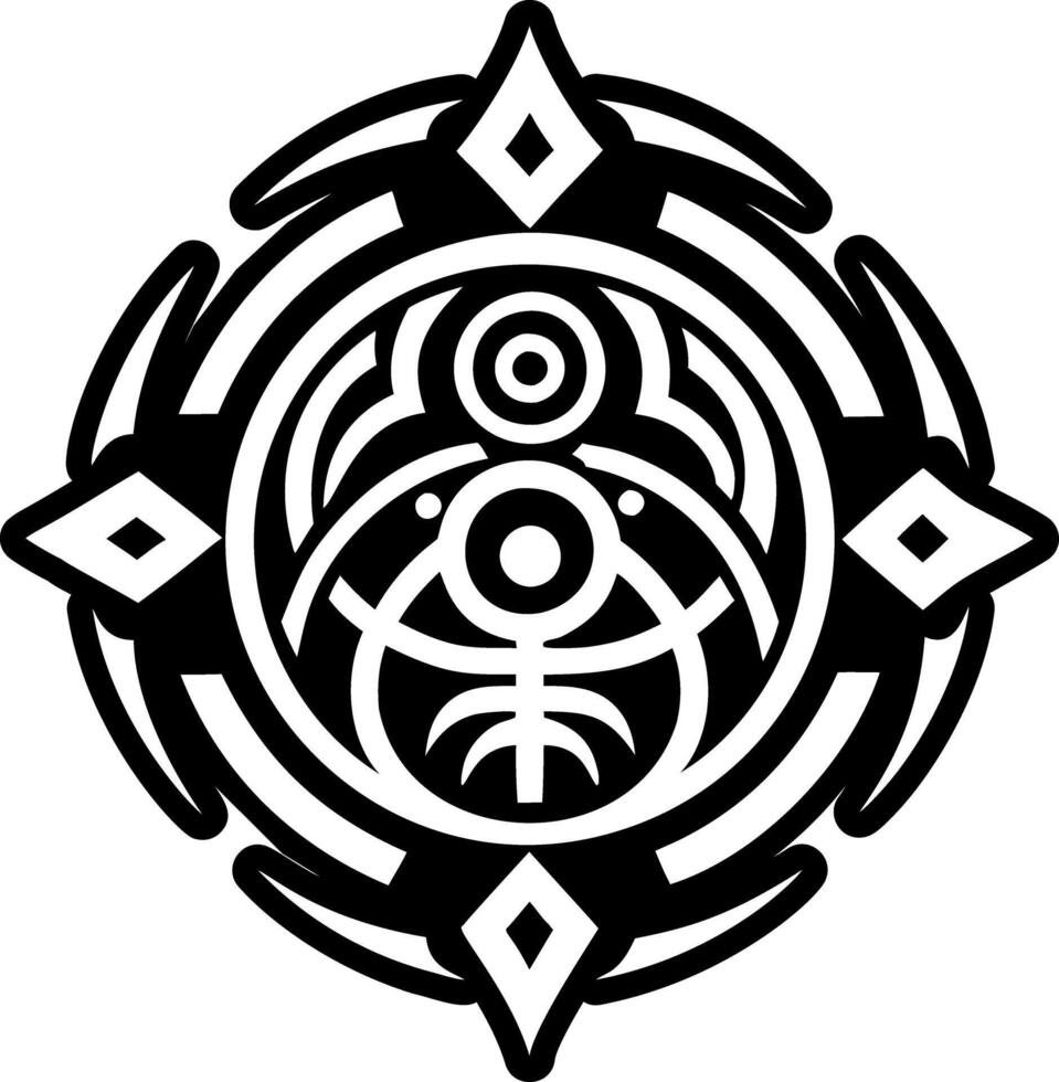 A solid style icon of shaman soul symbol vector