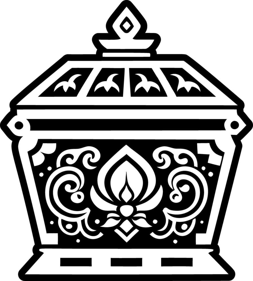 A solid style icon of golden relic symbol vector