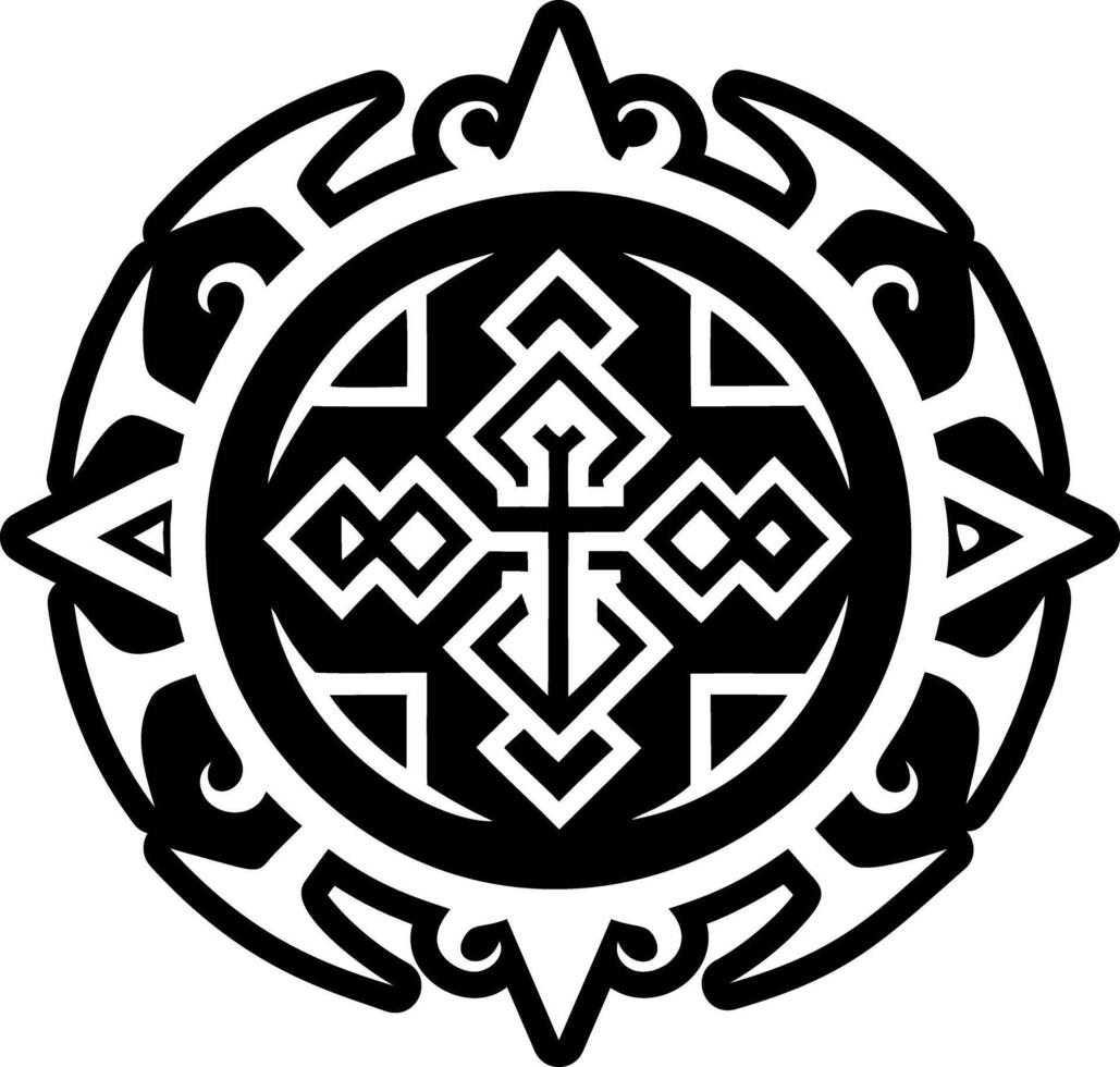 A glyph style icon of shadow sigil tattoo vector