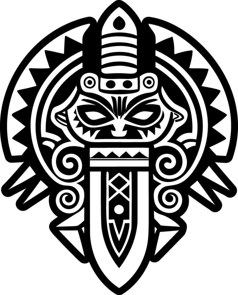 A solid style icon dagger symbol vector
