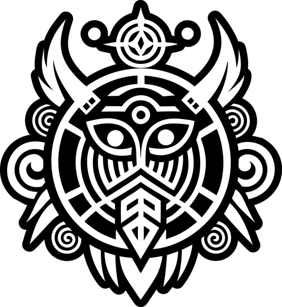A solid style icon of shaman dream tattoo vector
