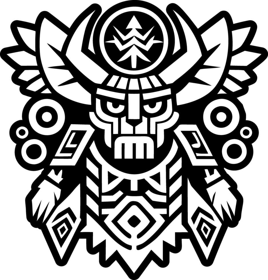 A filled style icon of forest guardian tattoo vector