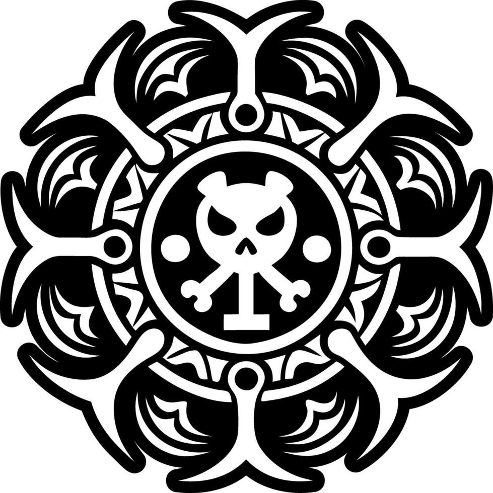 A filled style icon of lunar skull symbol vector