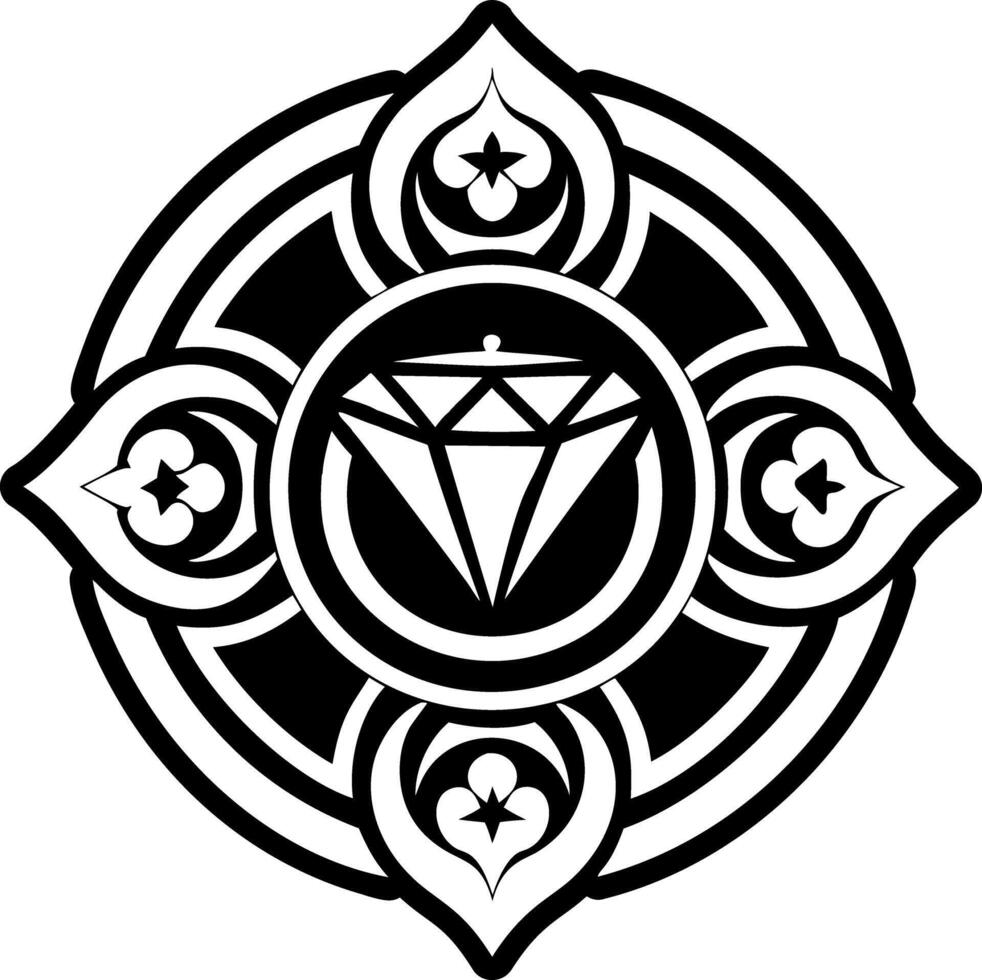 A glyph style icon of precious gem symbol vector