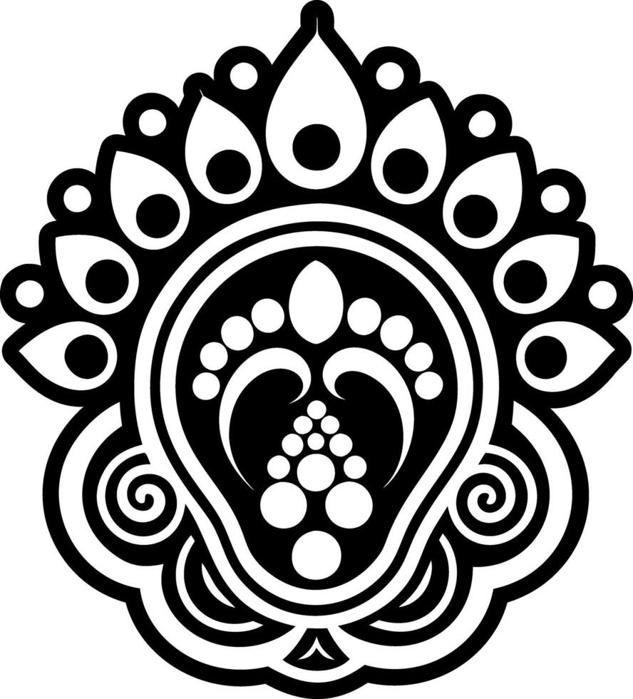 A solid style icon of buddha footprint symbol vector