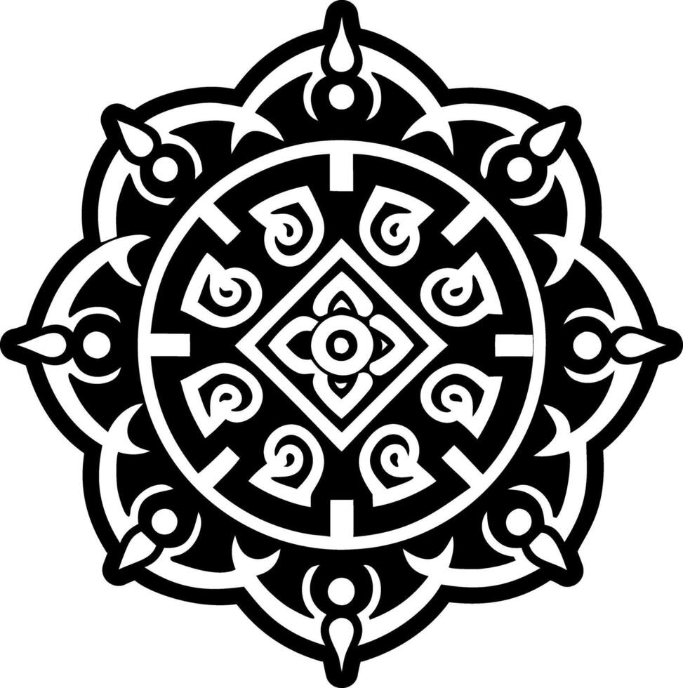 A solid style icon of cosmic symbol tattoo vector