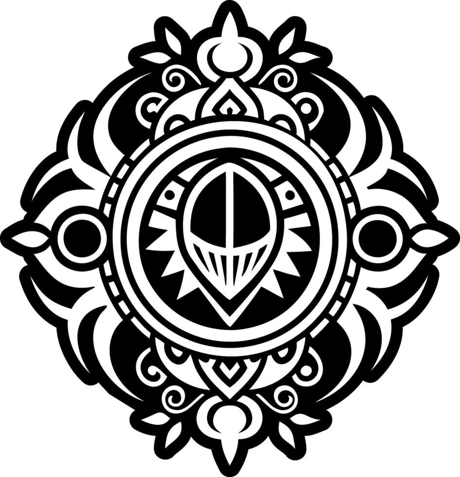 A glyph style icon of sacred mirror symbol vector