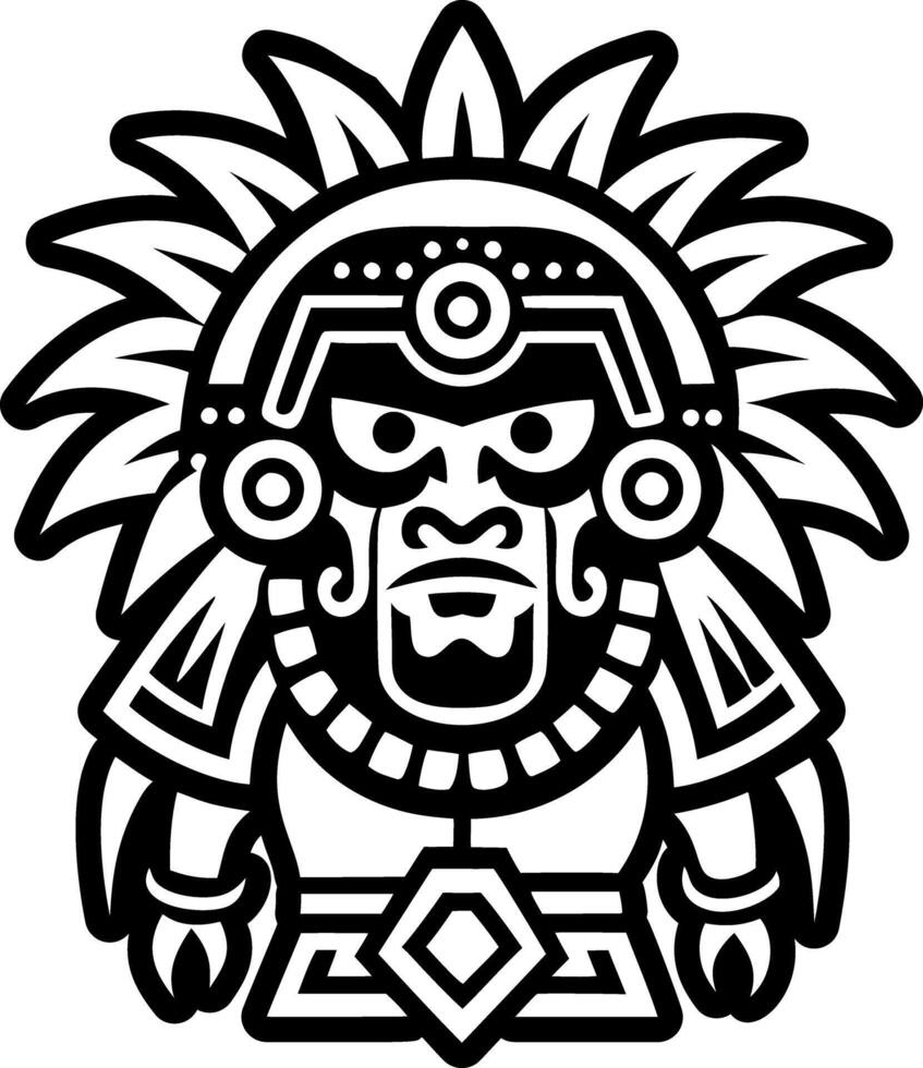 A filled style icon of ancient warrior tattoo vector