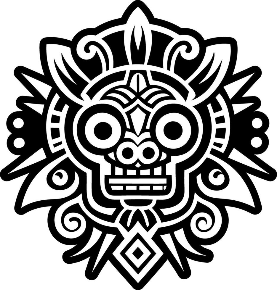 A filled style icon of nahua deity symbol vector