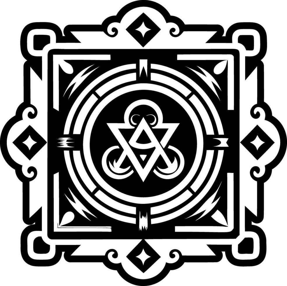 A filled style icon of intricate carving symbol vector