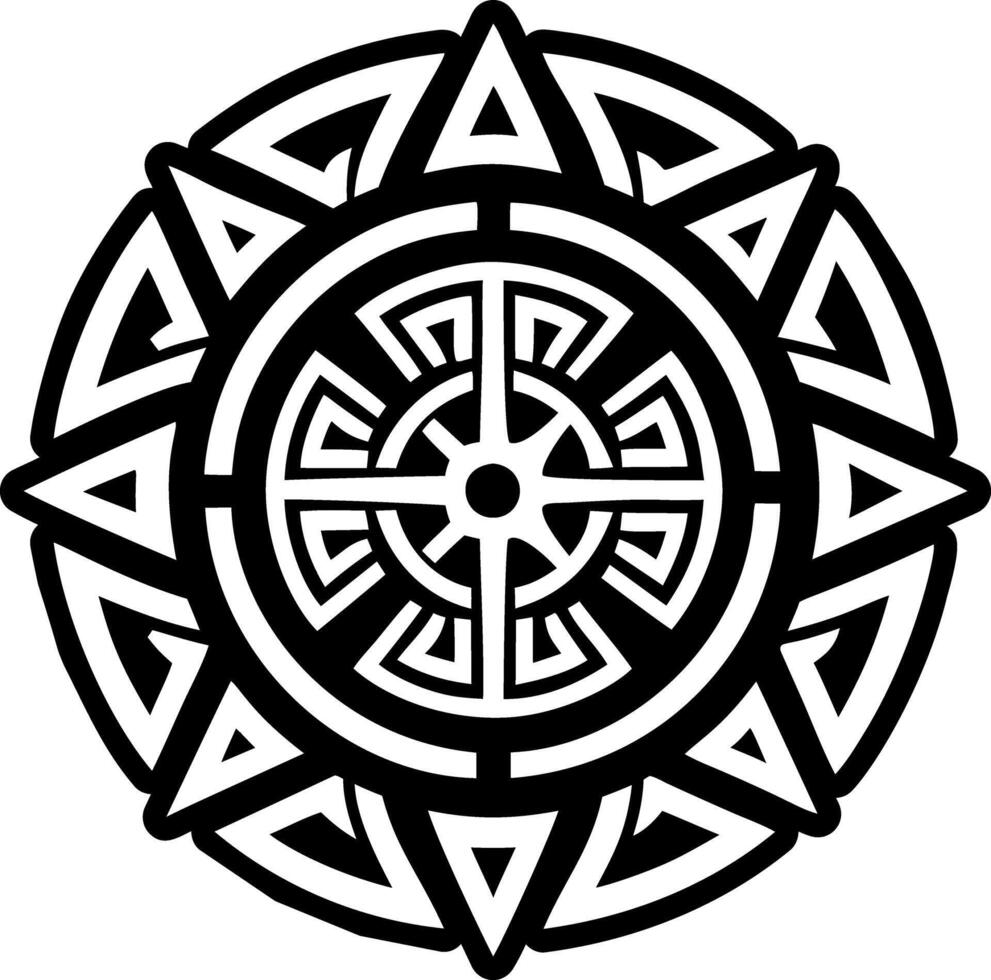 A filled style icon of cave ritual tattoo vector