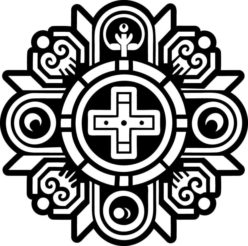 A glyph style icon of medicine cross symbol vector