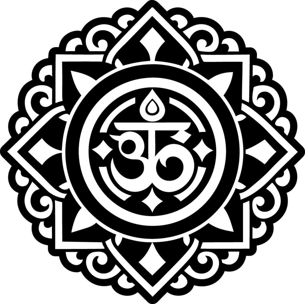 A solid style icon of vajradhara symbol vector