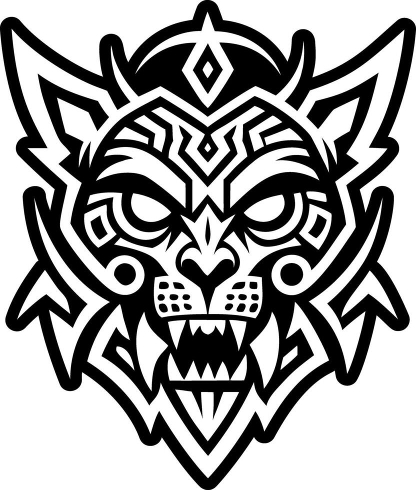 A solid style icon of beast mark symbol vector
