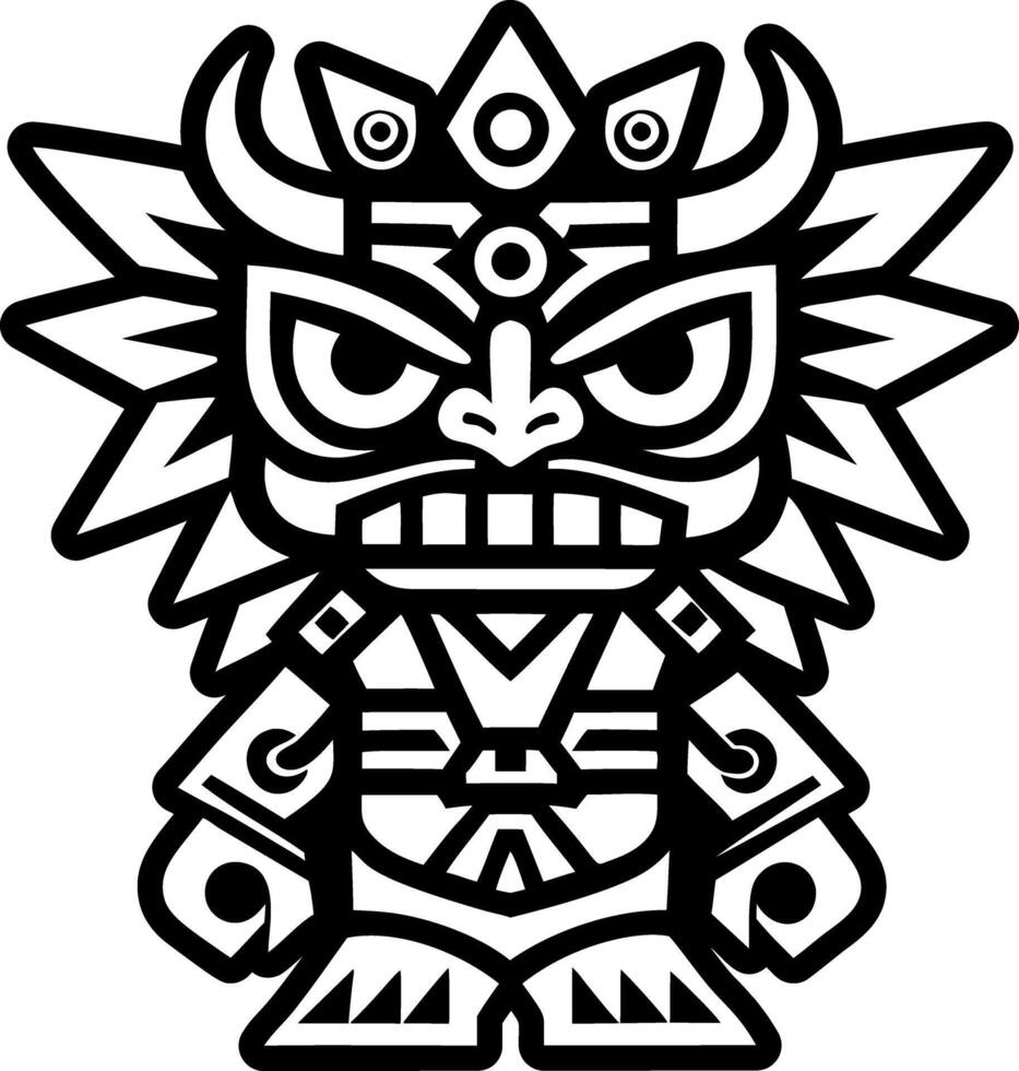 A solid style icon of rock carving tattoo vector