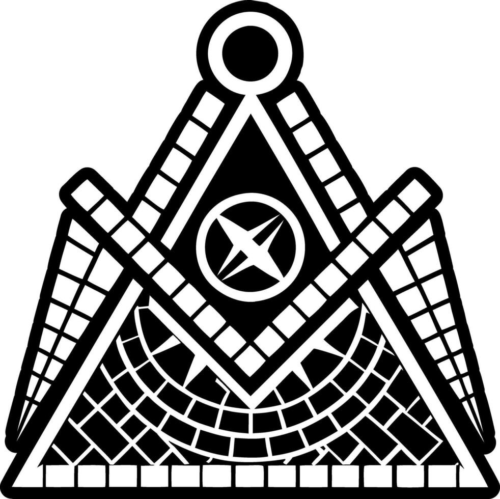 A filled style icon of masonic pavement symbol vector