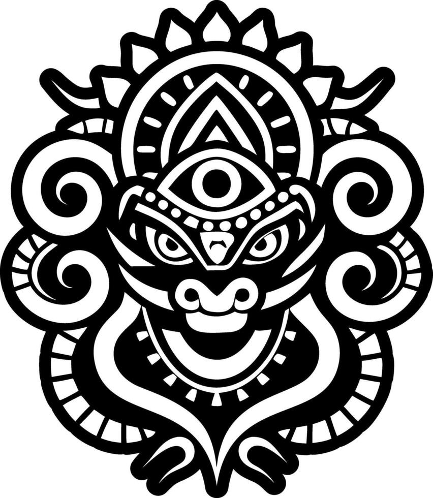 A filled style icon of vision serpent symbol vector