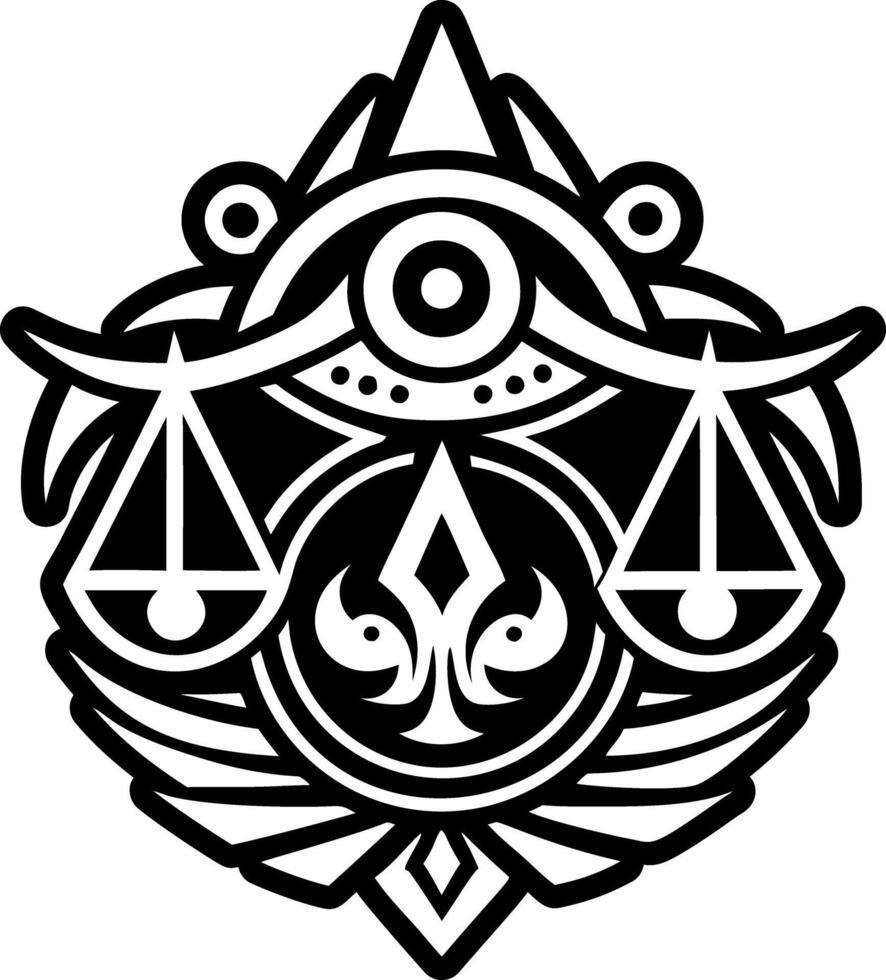 A solid style icon of balance symbol vector