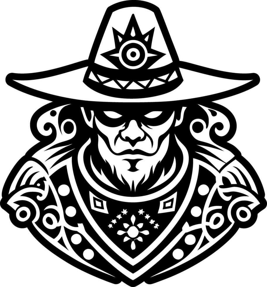 A solid style icon of sorcerer symbol vector