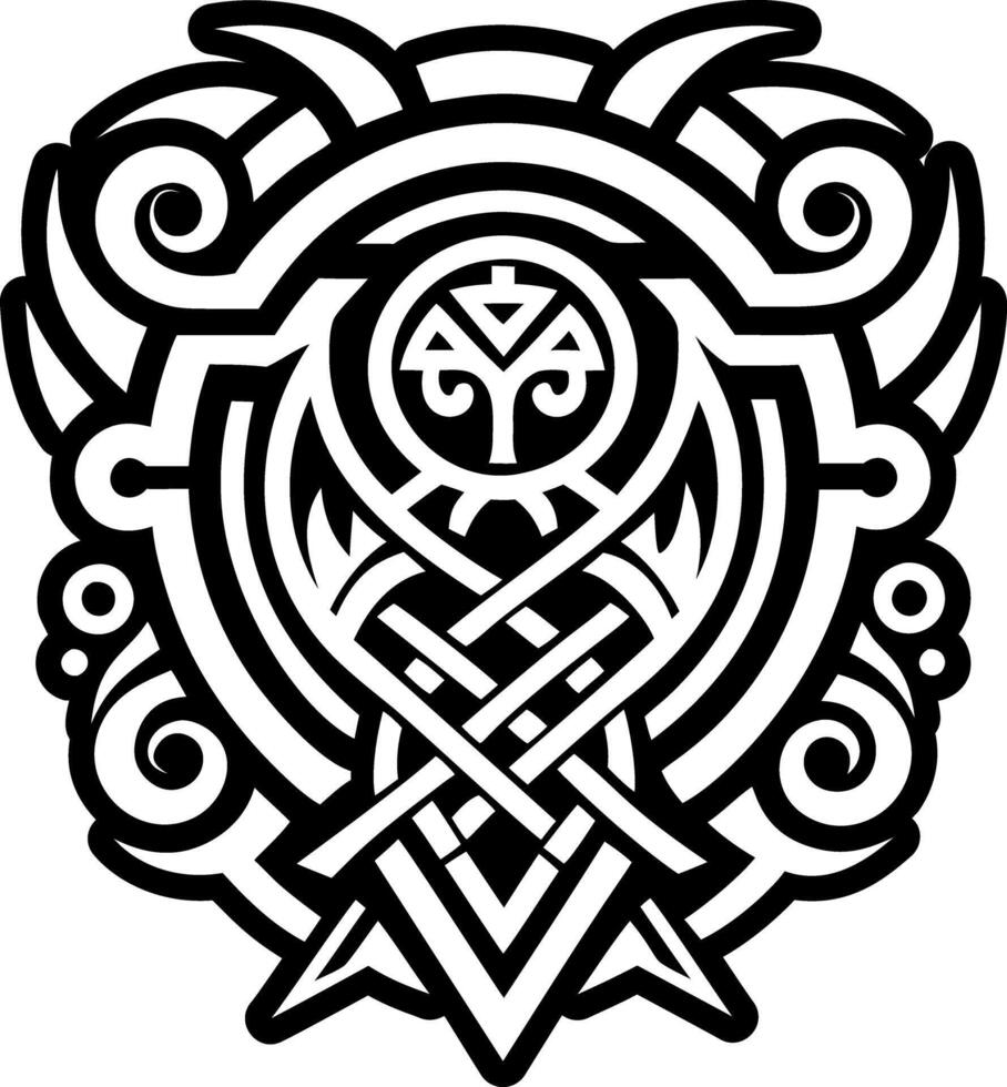 A solid style icon of curved stelae tattoo vector