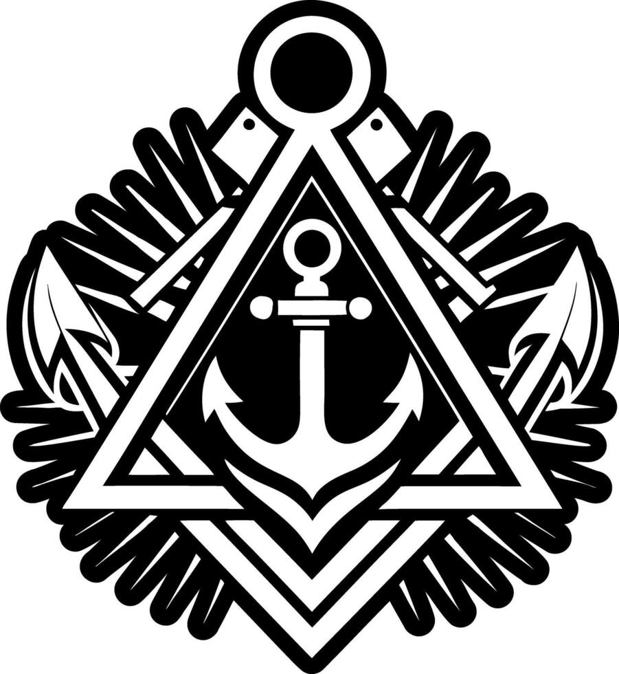 A filled style icon of ark masonic symbol vector