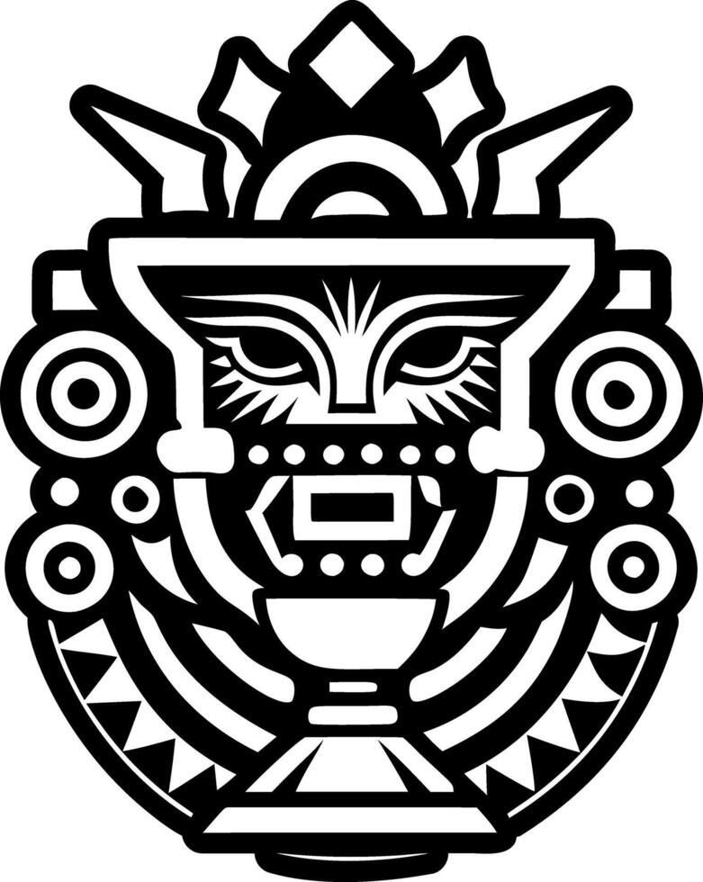 A filled style icon of ritual cup tattoo vector