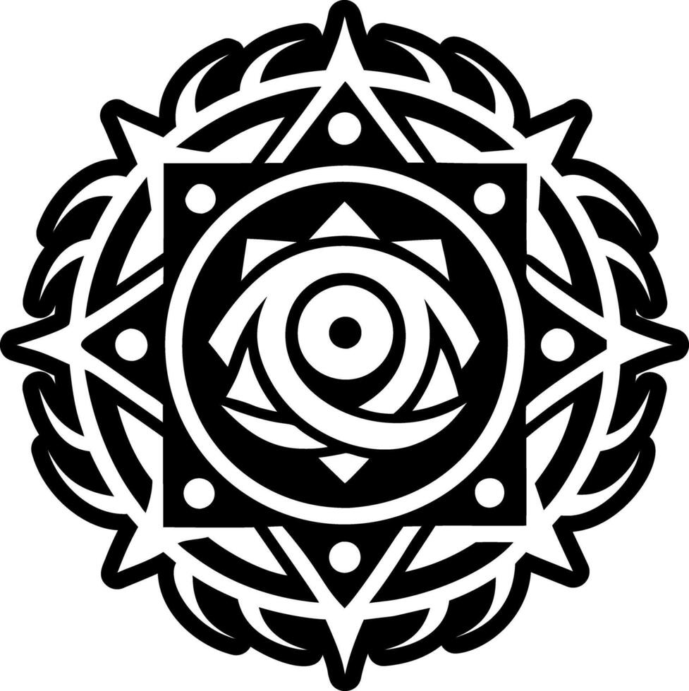 A filled style icon of talisman symbol vector