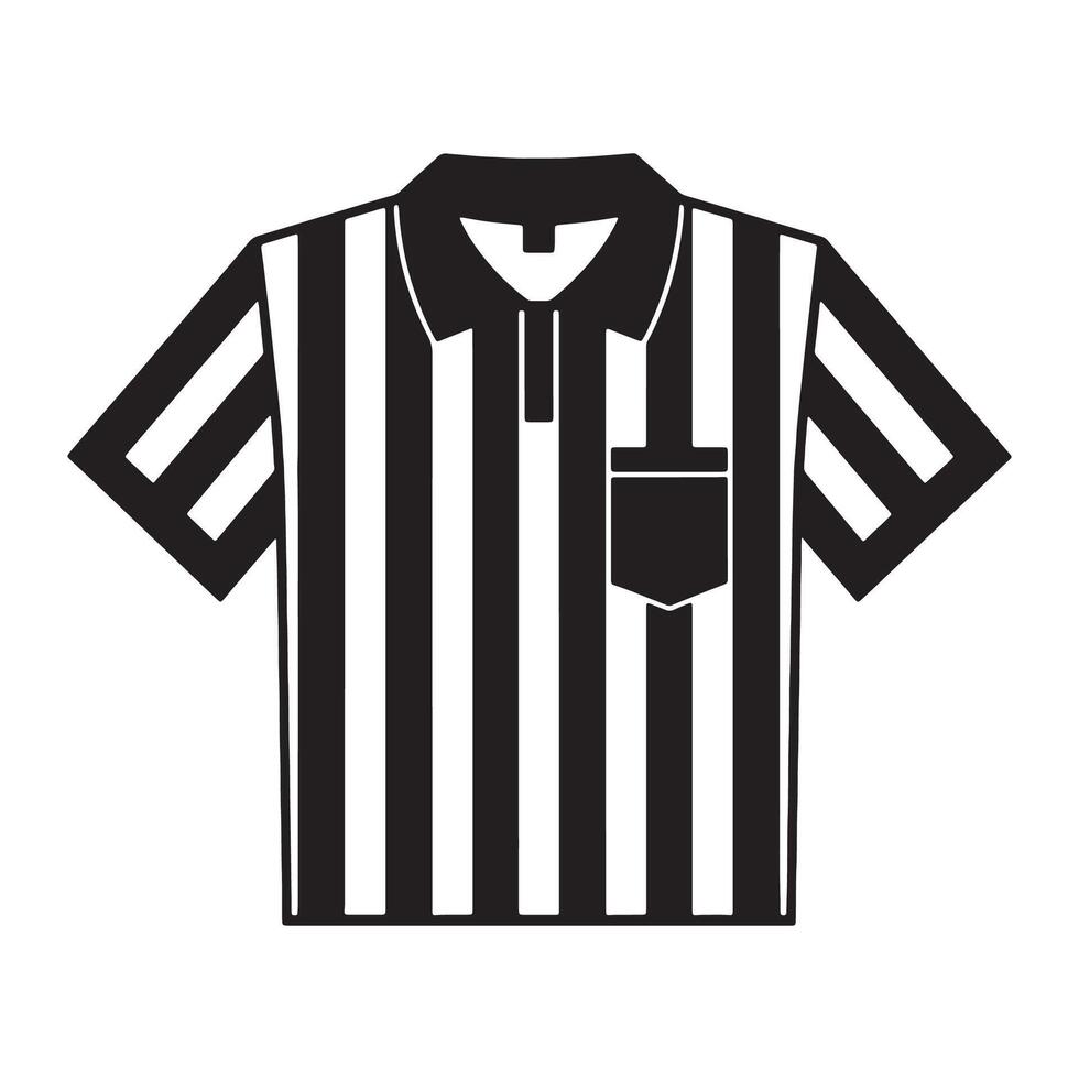 Referee Shirt Icon Representing Sports Officiating and Rules Editable Illustration isolated on a white background vector