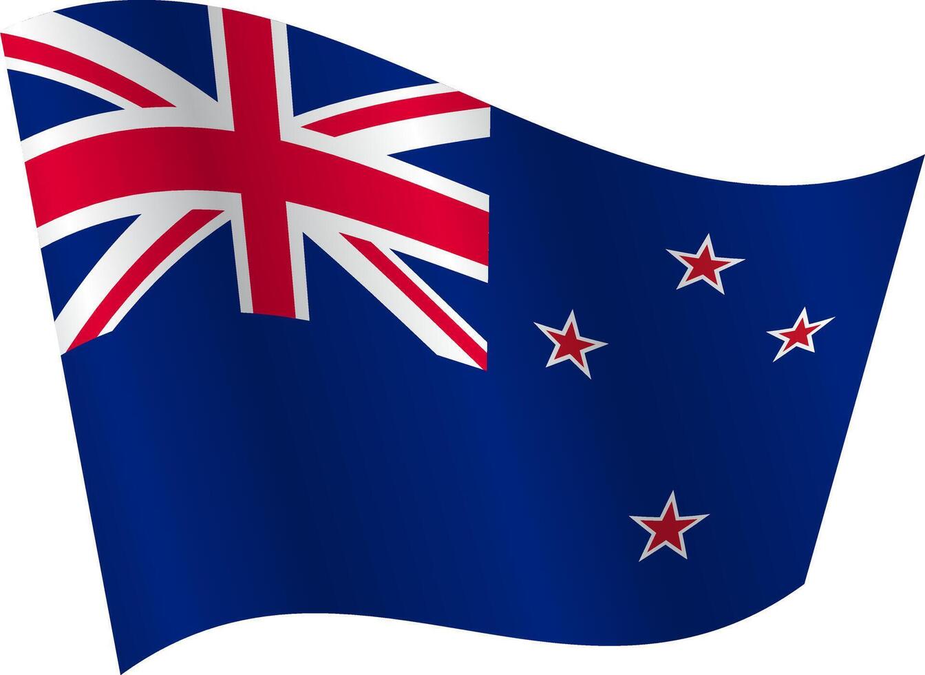 Flag of the country New Zealand on a white background vector