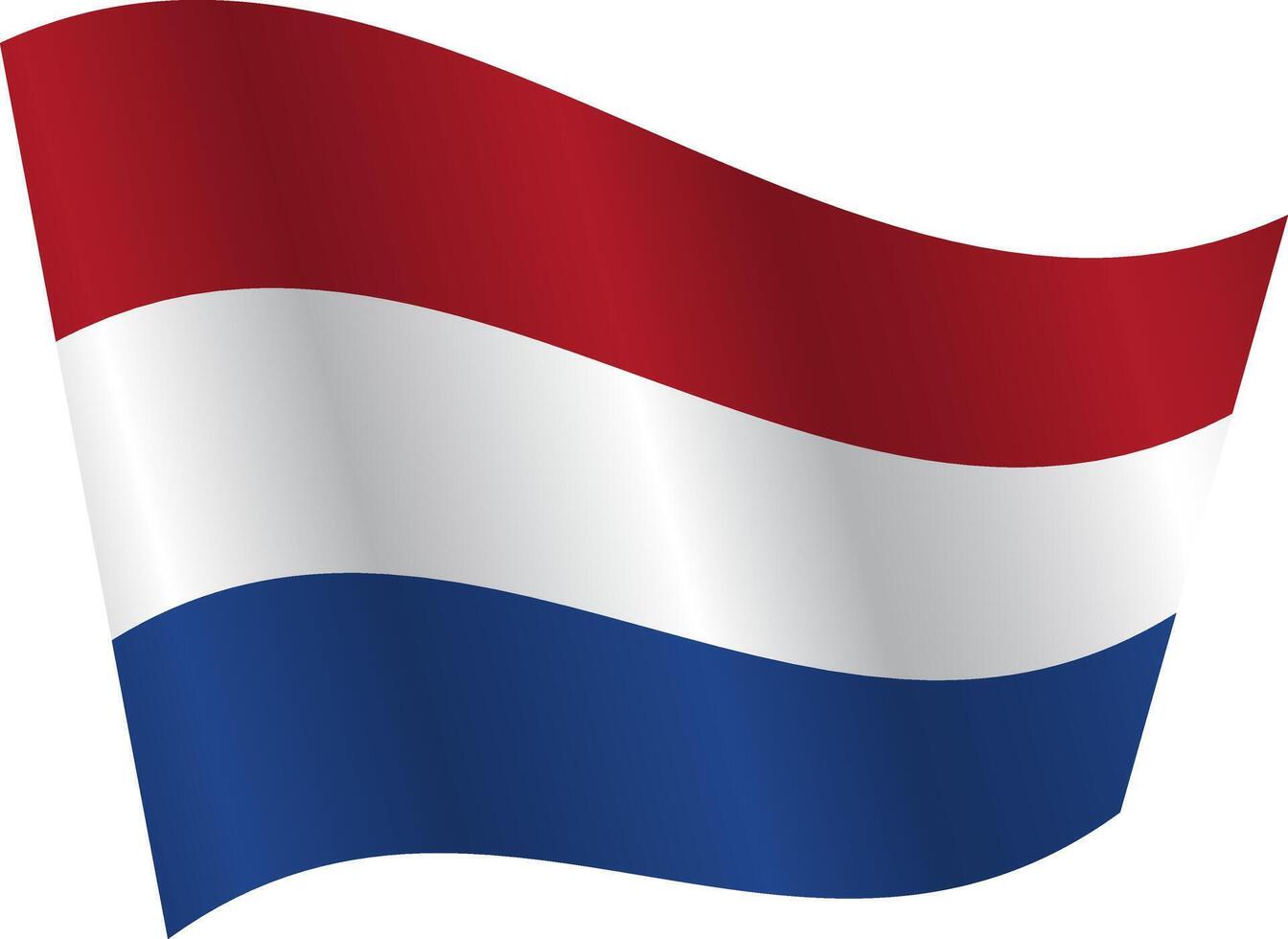 Flag of the country Netherlands on a white background vector