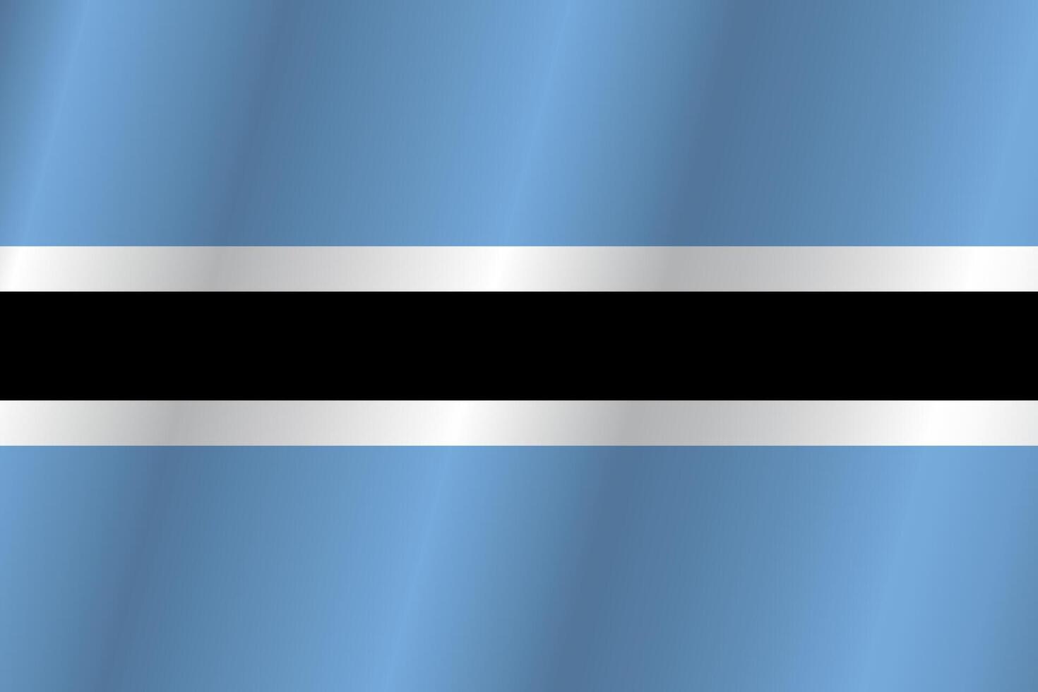 Flag of the country Botswana on a white background vector