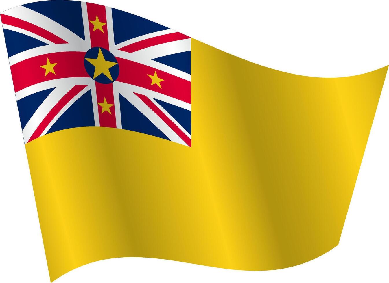 Flag of the country Niue on a white background vector