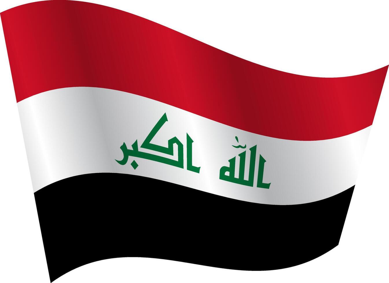 Flag of the country Iraq on white background vector