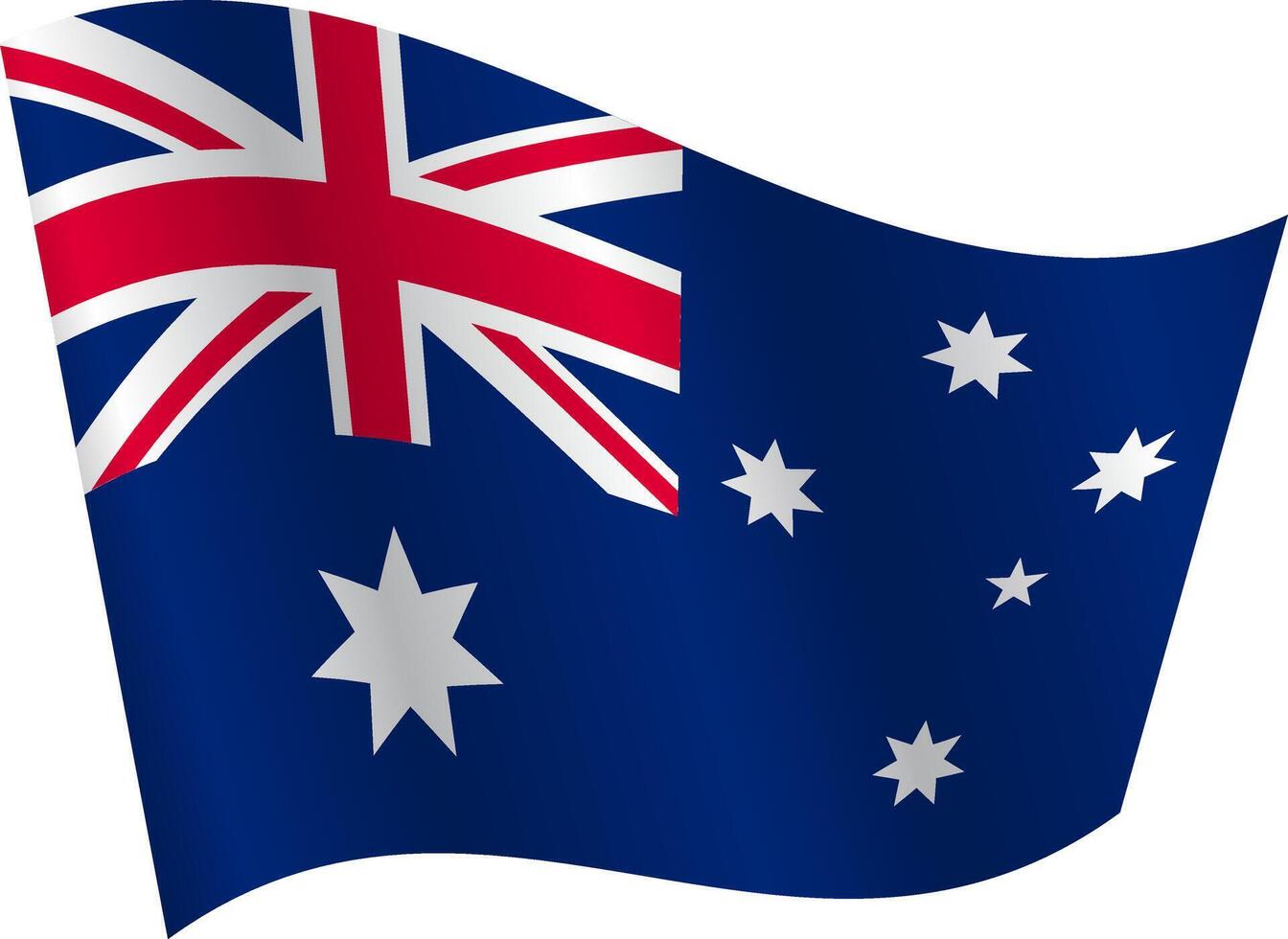 Flag of the country Australia on white background vector