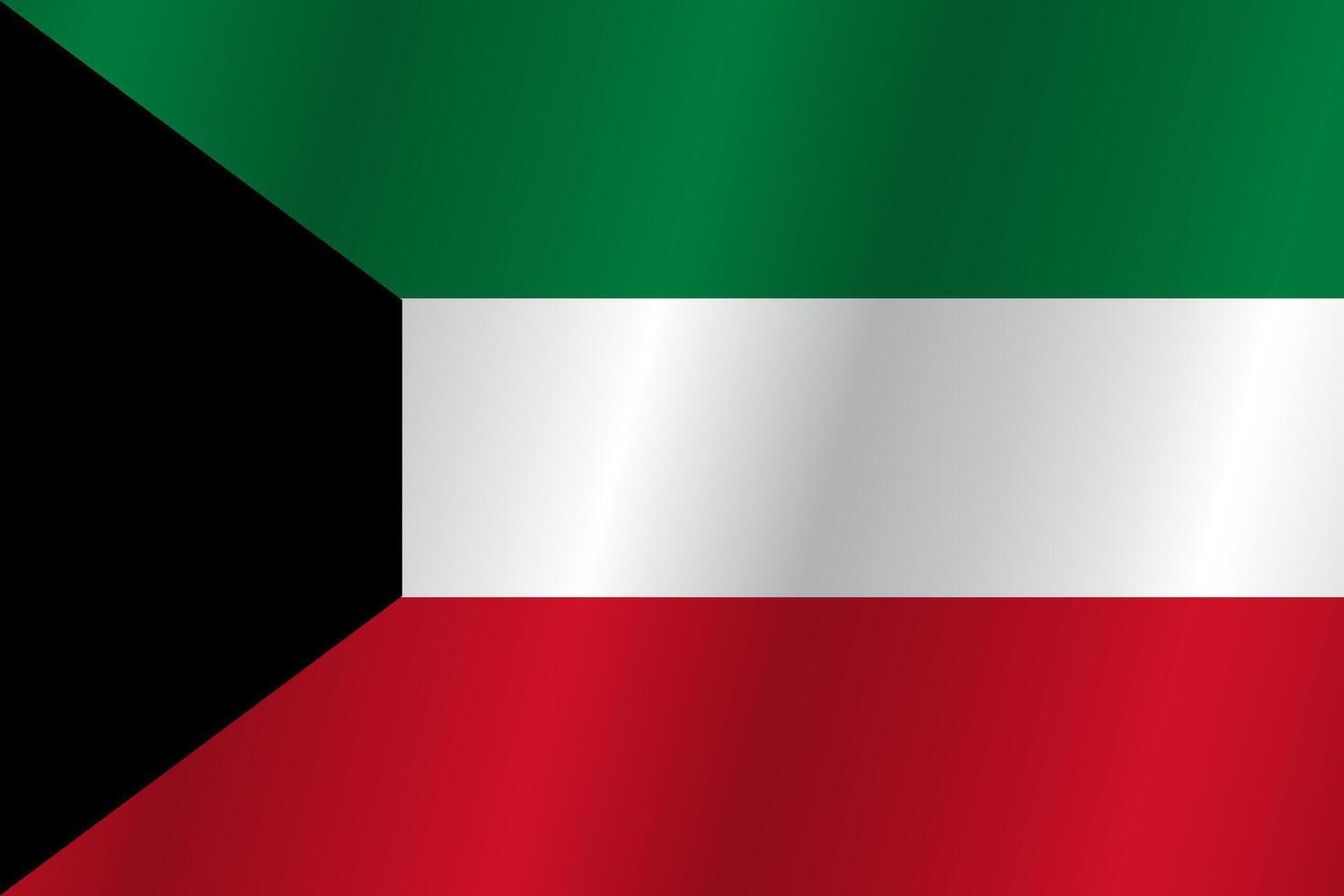 Flag of the country Kuwait on a white background vector