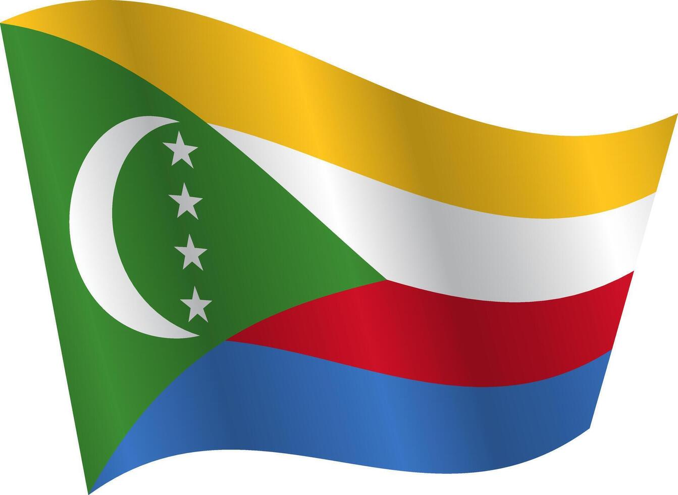 Flag of the country Comoros on a white background vector