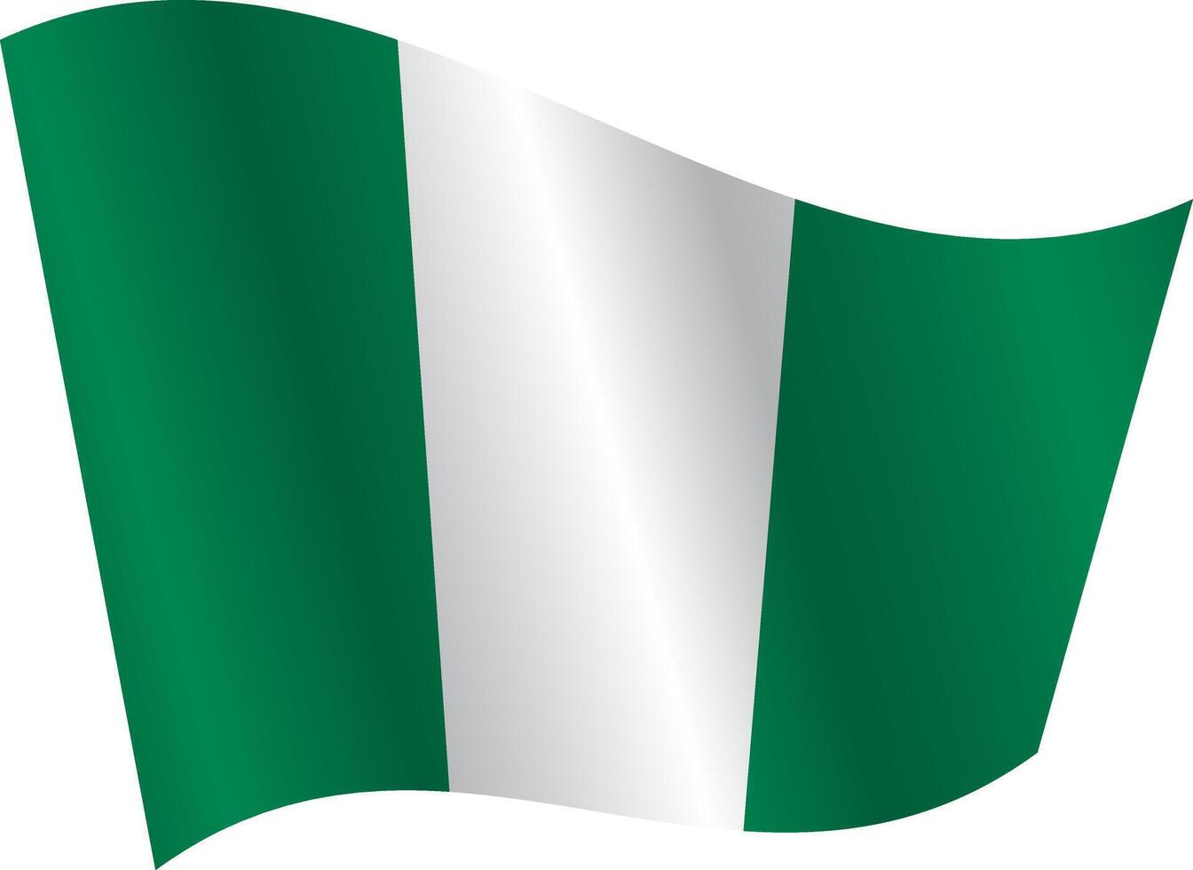 Flag of the country Nigeria on a white background vector