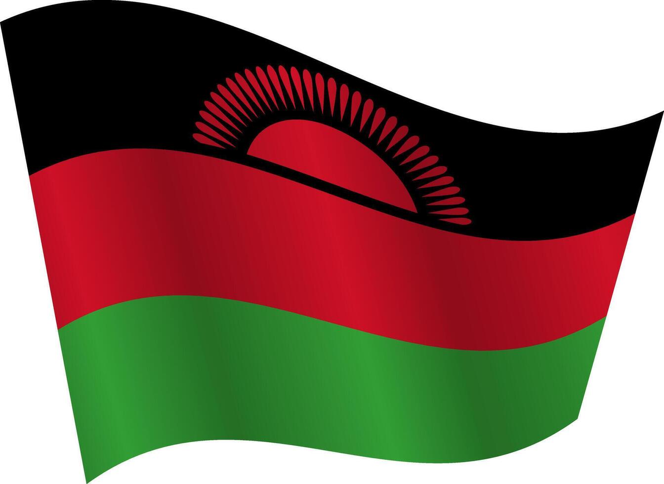 Flag of the country Malawi on a white background vector