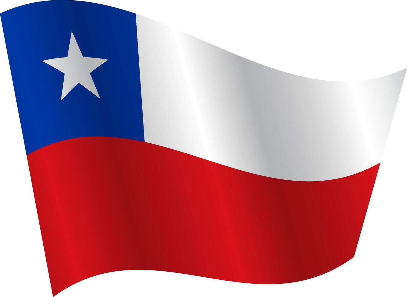 Flag of the country Chile on a white background vector