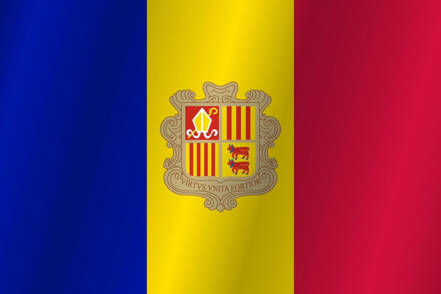 Flag of the country Andorra on a white background vector
