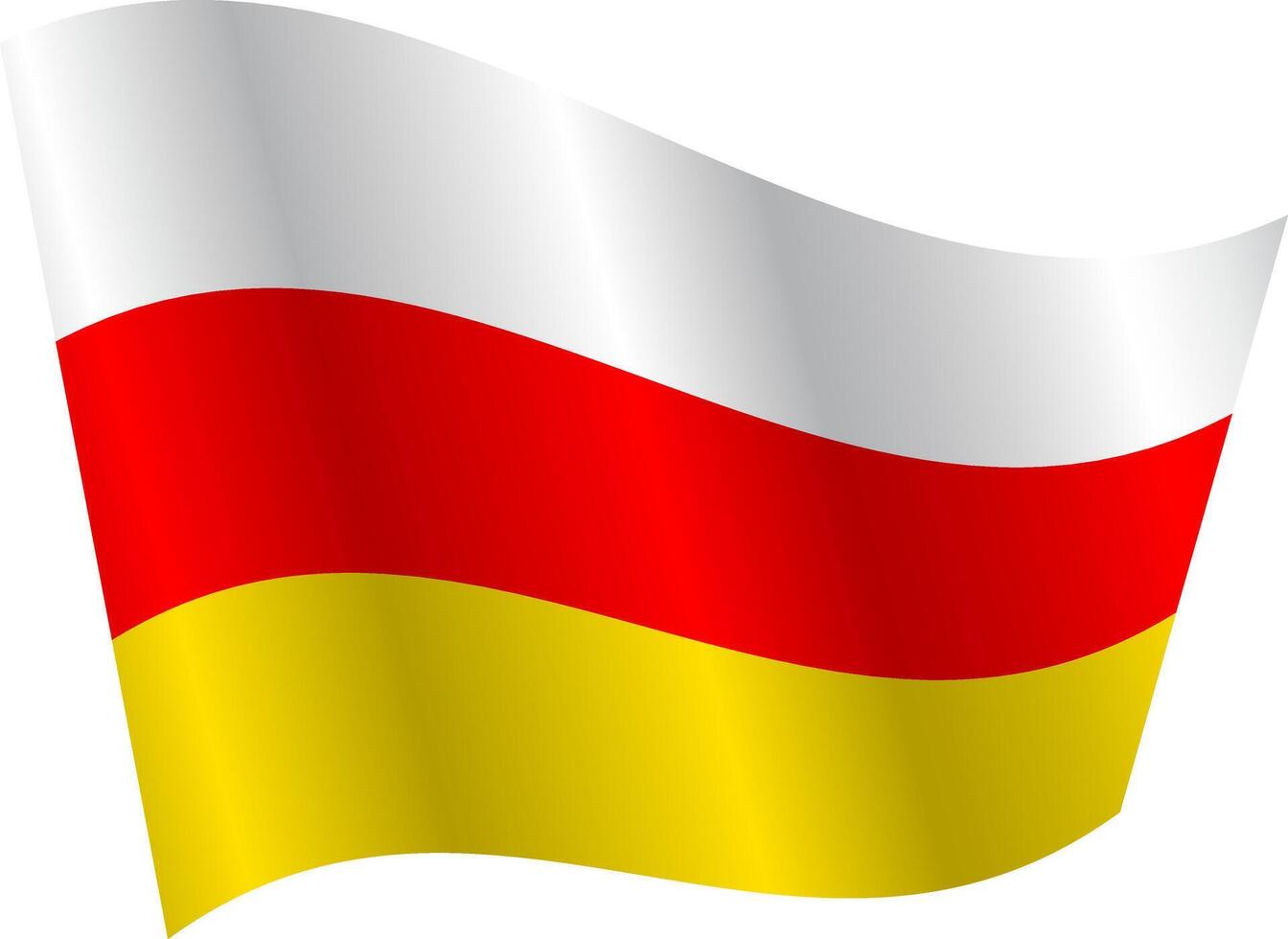 Flag of the country South Ossetia on a white background vector