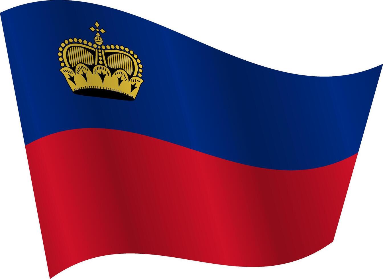 Flag of the country Liechtenstein on white background vector