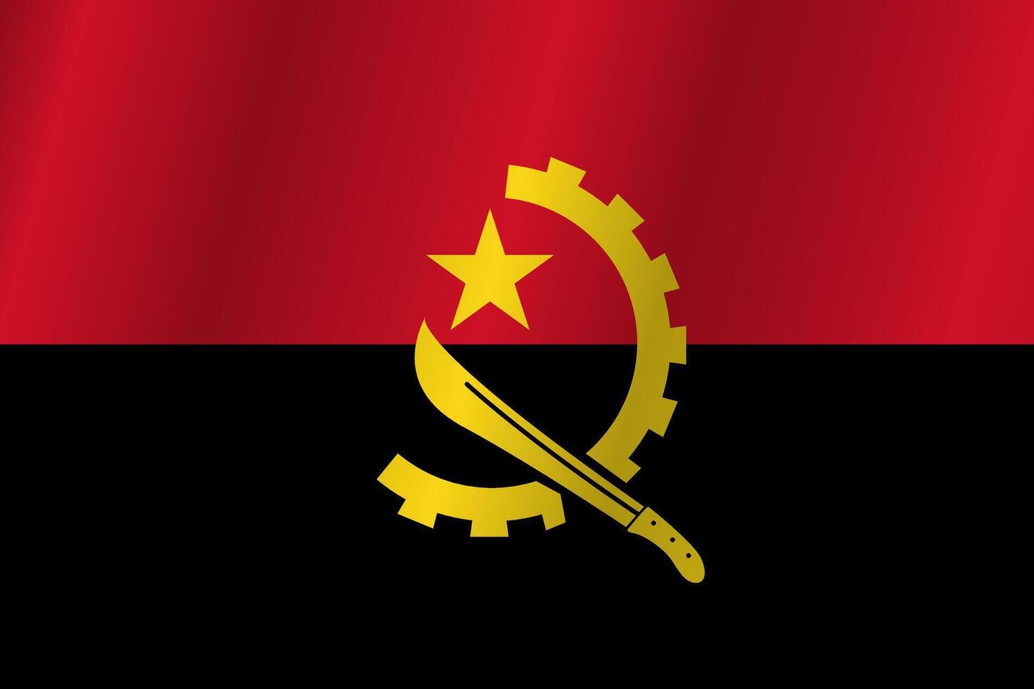 Flag of the country Angola on a white background vector